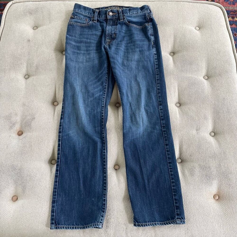 American Eagle Original Straight Leg Blue Jeans 29 x 32 30 - Picture 3 of 7
